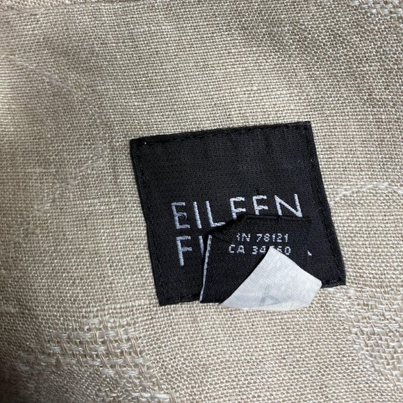 Eileen Fisher Embroidered Linen Coat Small - Picture 7 of 10